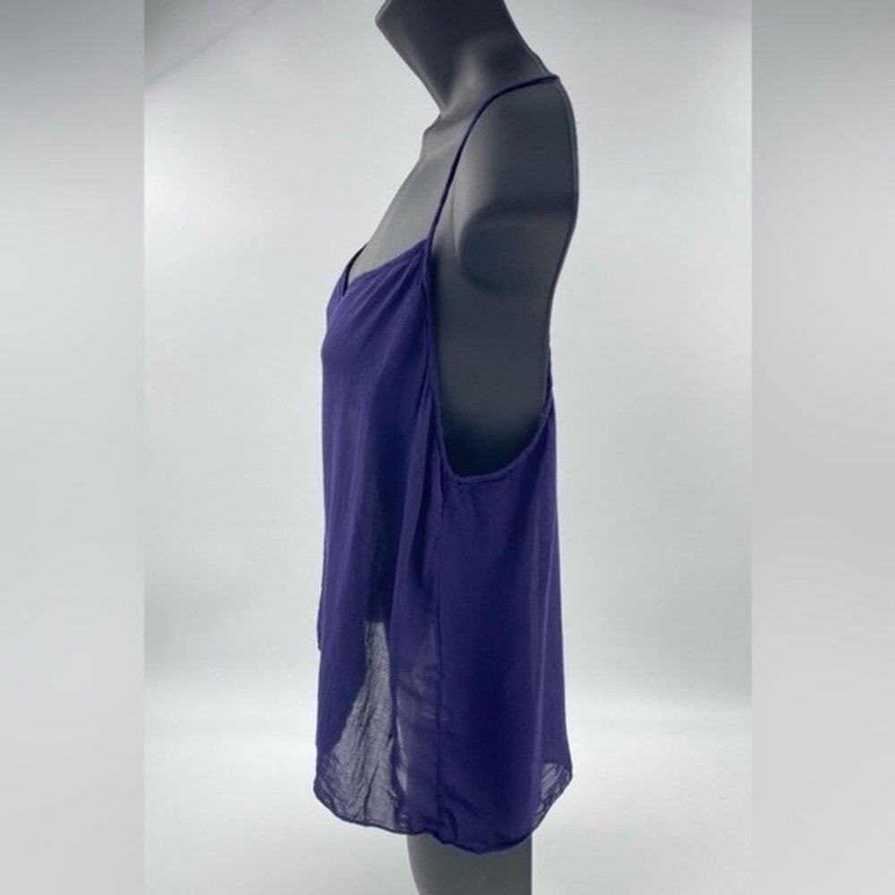 See By Chloe Midnight Blue Sheer Camisole Tank Designer Luxury - Picture 7 of 8